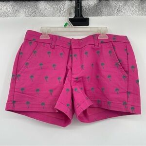 Harper Palm Tree Print Shorts – Pink & Green, Size Small